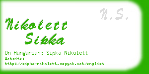 nikolett sipka business card